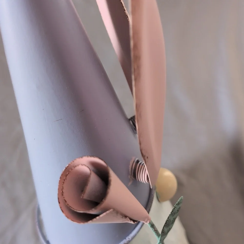 15 Inch Metal Easter Bunny Gnome With Moving Ears